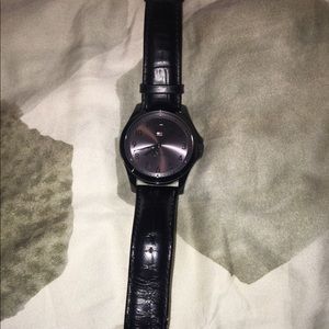 Tommy Hilfiger Black Leather Watch